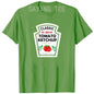 Red Ketchup Yellow Mustard DIY Costume Matching Couples Groups Halloween T-Shirt Gifts Lazy Easy Condiments Costumes Couple Tops