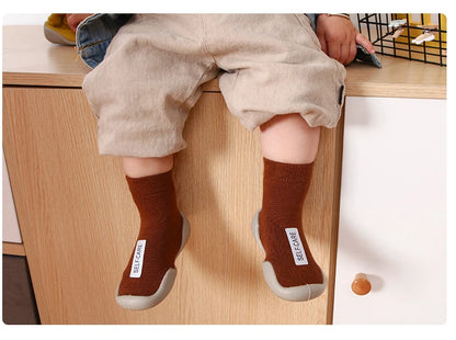 Aikidsay Baby First Socks Shoes Toddler Walker Infant Boys Girls Rubber Soft Sole Floor Barefoot Baby Casual Shoes Knit Booties