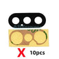 AliSunny 10pcs Back Camera Glass for iPhone 7 8 Plus 6 6S 6Plus 7Plus X XR XS Max 11 12 Rear Cover Lens 3M Sticker Holder Parts