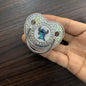 Cute Baby Pacifier with Dust Cover & Pacifier Chain Soft Silicone Soother Kawaii Chew Nipple for Newborns BPA-Free Safe 0-18M