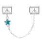 Tassel Chain Butterfly Flowers Star Moon Heart Zircon Italian Charm Links Fit 9mm Bracelet Stainless Steel DIY Jewelry Making