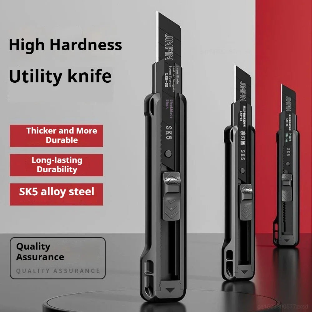 Heavy Duty Utility Knife Large Thickened Wallpaper Cutter Snap Off Cutter Blades Cutter Sharp Paper Cutting Knives Multi Purpose