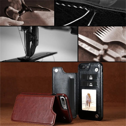 Leather Wallet Case for iPhone 15 14 13 12 11 Pro Max Mini Wallet Case XR X XS Max 8 7 6S 6 Plus SE 2022 2020 Card Holder Flip