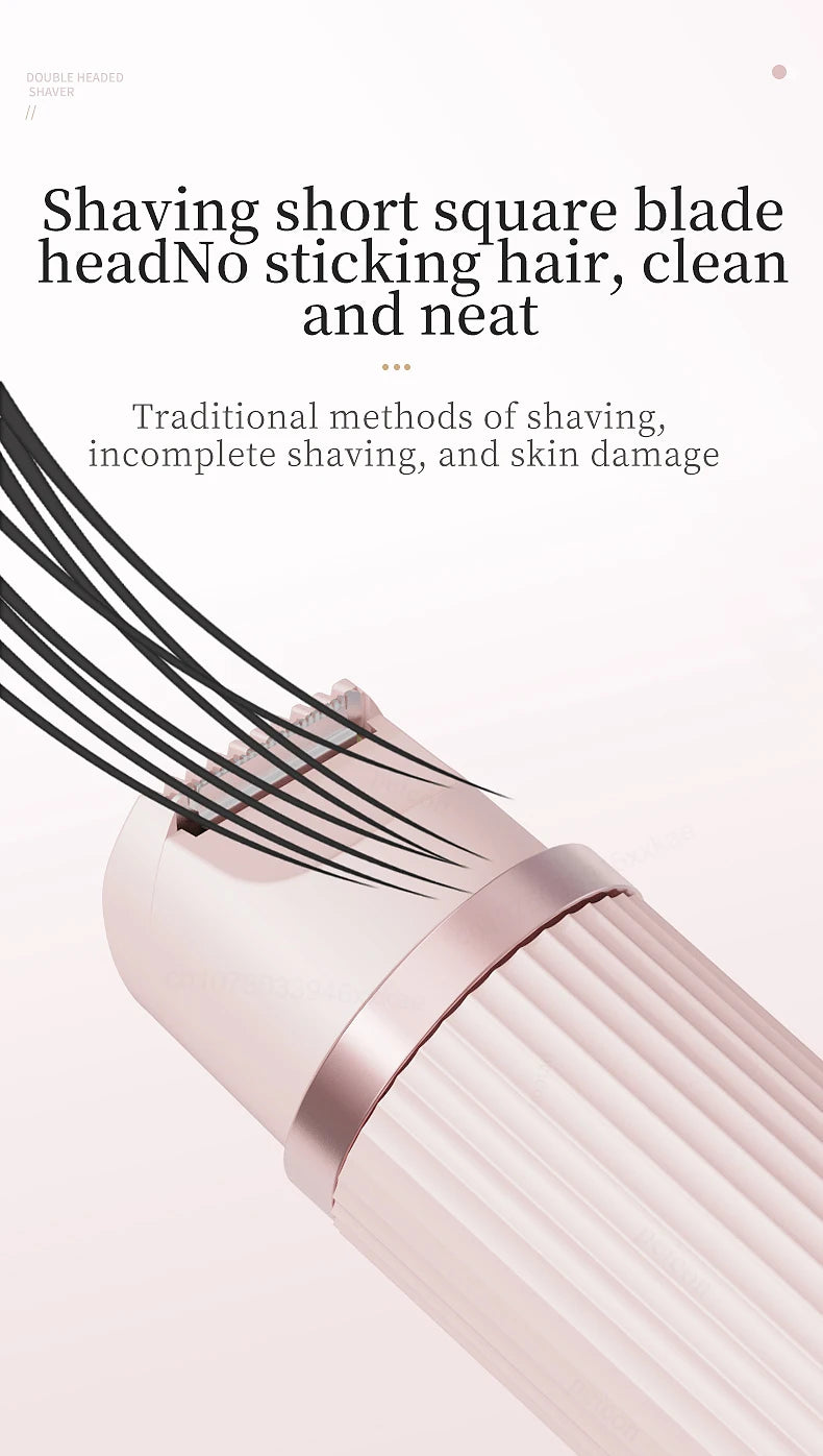 Electric Shaver for Women Bikini Trimmer Facial Mustache Hair Removal Razor Ladies Face Underarm Legs Electric Painless Epilator