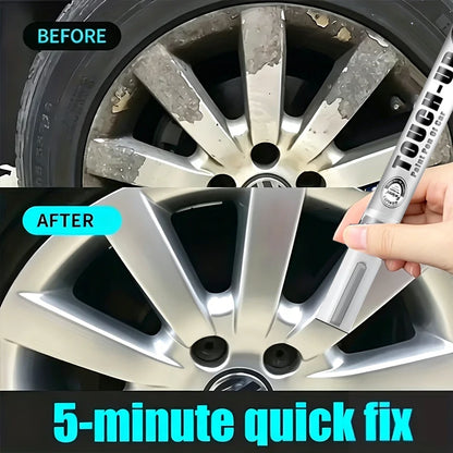 FARIENNE Silver Car Rim Touch Up Paint Pen Quick Repair For Wheel Scratches Chipped Paint And Metal Surface Blemishes