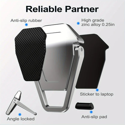 Portable Invisible Laptop Stand, Mini Aluminum Cooling Pad,Computer Keyboard Mount Kickstand, Ergonomic Lightweight Laptop Stand