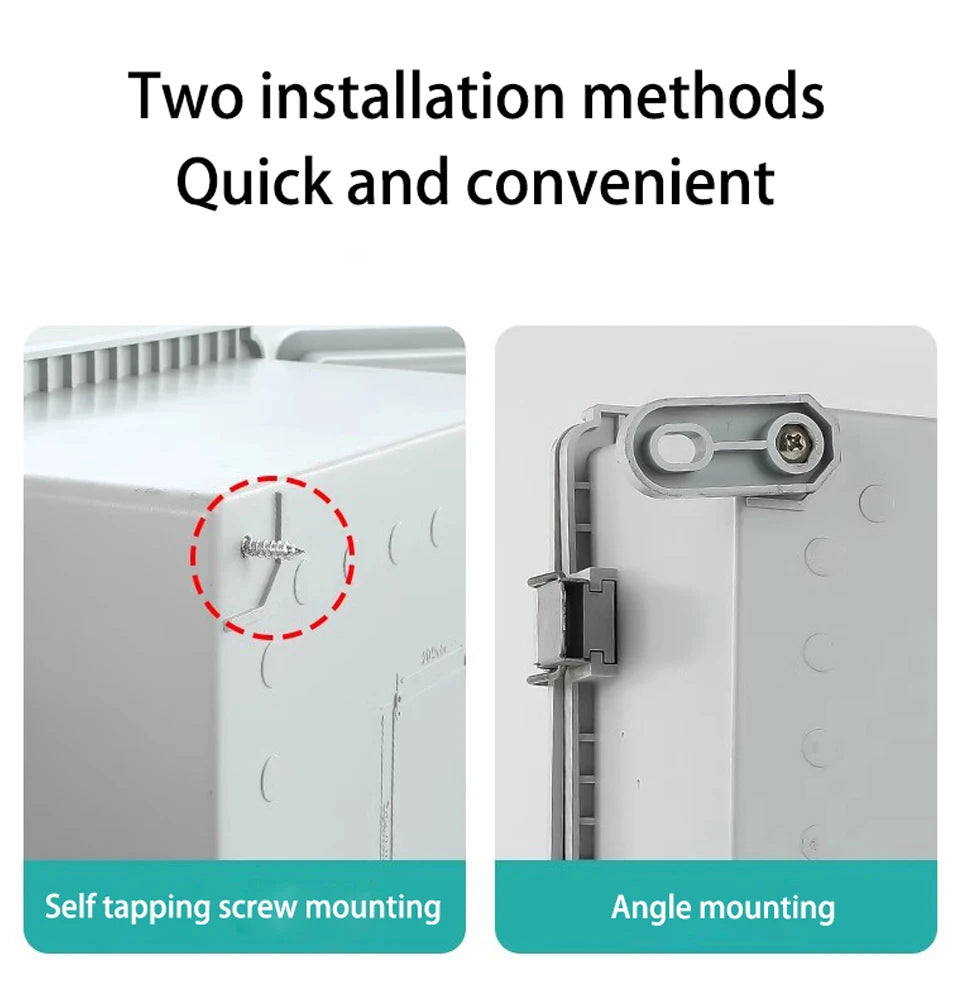IP67 Waterproof Gray/Transparent Cover Enclosure Juction Box ABS Plastic Outdoor Electronic Instrument Hinge Case