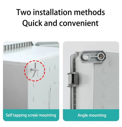 IP67 Waterproof Gray/Transparent Cover Enclosure Juction Box ABS Plastic Outdoor Electronic Instrument Hinge Case