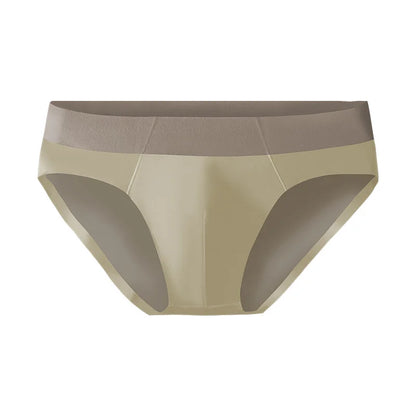 Men's ice silk seamless underwear men breathable briefs summer thin boys sports low waist sexy short shorts head