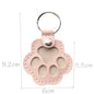 Pet Hair Commemorative Keychain Pu Leather Cat And Dog Fur Souvenir Keychain Dog Paw Pendant Pet Hair Storage Pendant Decoration