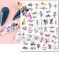 3d Nails Art Decals Spring Fruits Pink Full Tips Peony Magnolia Flowers Adhesive Sliders Stickers Decoration For Nails Manicure