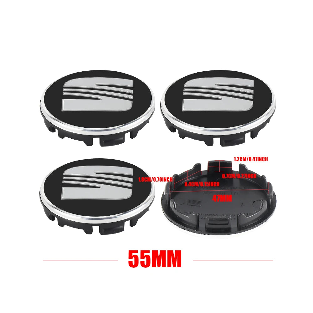 4Pcs 55/56/63mm Car Wheel Tire Center Emblem Cover Hub Caps Sticker for seat cupra Ateca Leon 6f 6j FR Mk2 Mk3 5f 1p lbiza Exeo