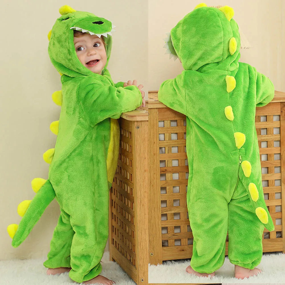 Baby Clothes Winter Pajamas Flannel Thermal Pijamas for Toddler Kids Boys Girls Squirrel Cow Onesies Infant Jumpsuit Pyjamas
