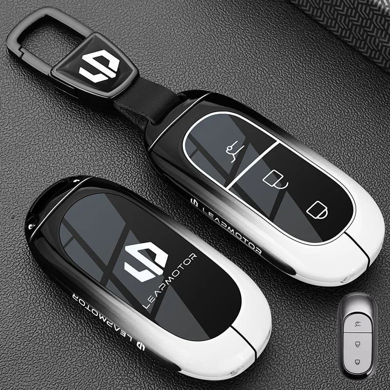 Car Zinc Alloy TPU NFC Card Key Cases Holder Cover Chain For Leapmotor C16 C11 C10 C01 B10 T03 S01 Car Accessories Styling