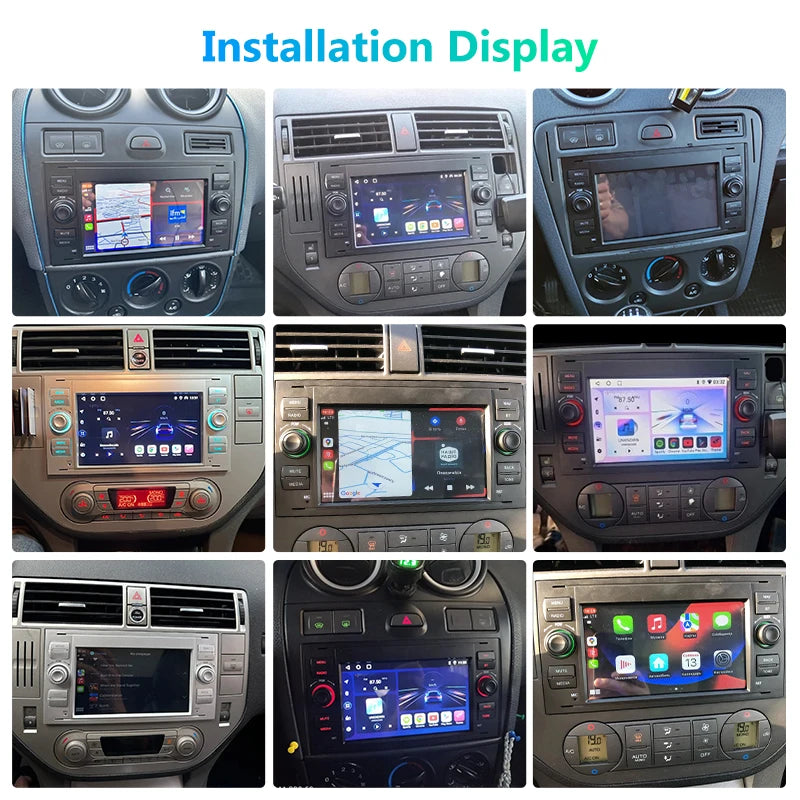 Junsun CarPlay Android Auto Radio for Ford Focus Mondeo Fiesta Transit Kuga C-Max S-Max Galaxy GPS Car Multimedia 2din autoradio