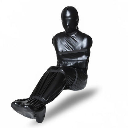 Sex Slave Binding Straitjacket Erotic Costume BDSM Bondage Mermaid Mummy Restraint Bags Sleeping Bag Leather Bodysuit Arm Binder