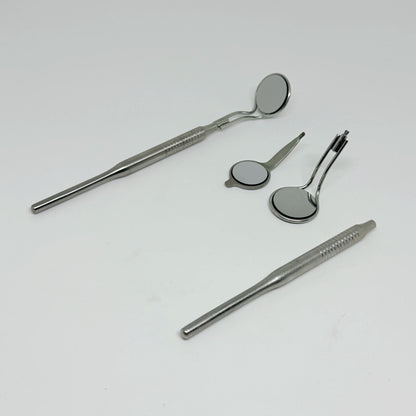 DENILK 1 pc Dental Mouth Mirror With Handle Anti-Fog Rhodium Double Sided Oral Mirrors  Reflectors Reuse Oral Mirror Handle