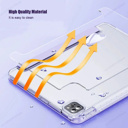 For iPad Air 5th 6th 12th 11th iPad Pro 11 12.9 13 Air 11 M4 10th Gen 10.9 10.2 9th 8th 9.7 Mini 7 6 Smart Case with Pen Holder