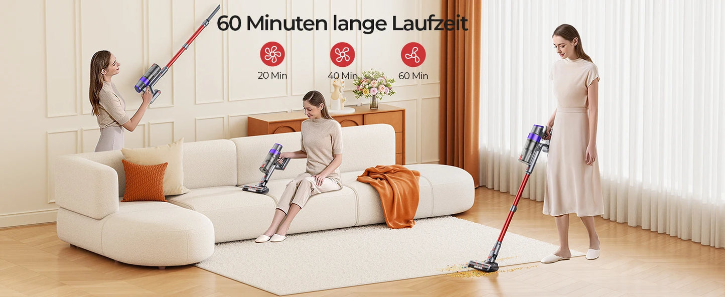 Laresar V8 Cordless Vacuum Cleaner Handheld Car 48000PA 500W 60 Mins Home Appliance Wireless Removable Battery Brushless motor