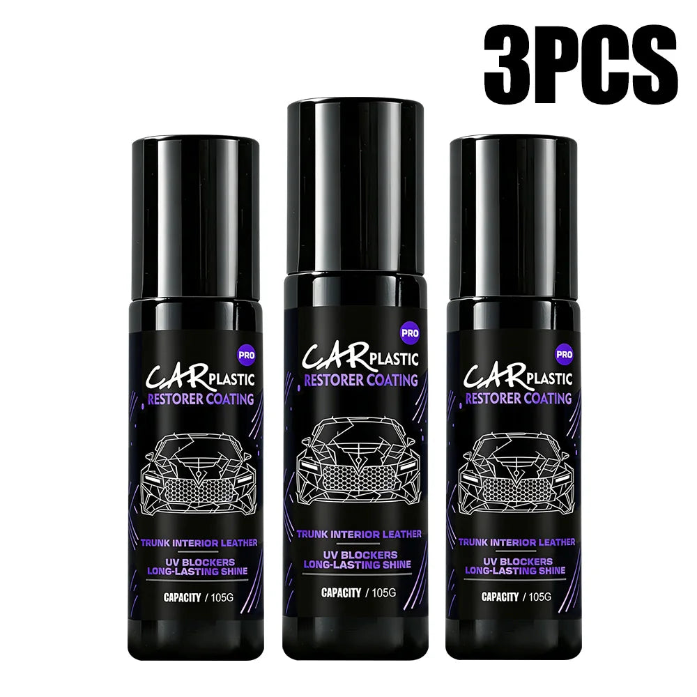 Car Interior & Exterior Scratch Remover Wax - Plastic & Leather Restorer , Tire Protectant & Yellowing Repair - Scratch Remover