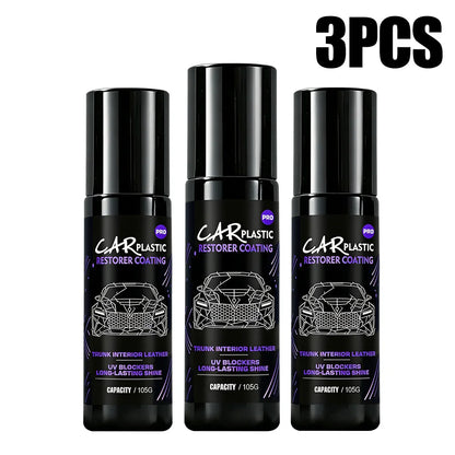 Car Interior & Exterior Scratch Remover Wax - Plastic & Leather Restorer , Tire Protectant & Yellowing Repair - Scratch Remover