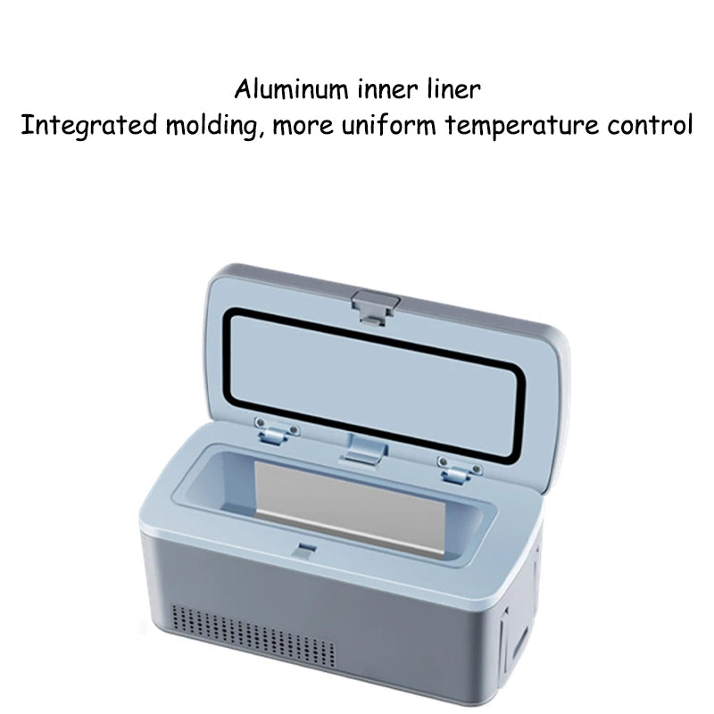 Portable Car Home Small Insulin Refrigeration Box Rechargeable Mini Fridge Cool Box Cooler for Drug Auxin Injection Pen Eye Drop