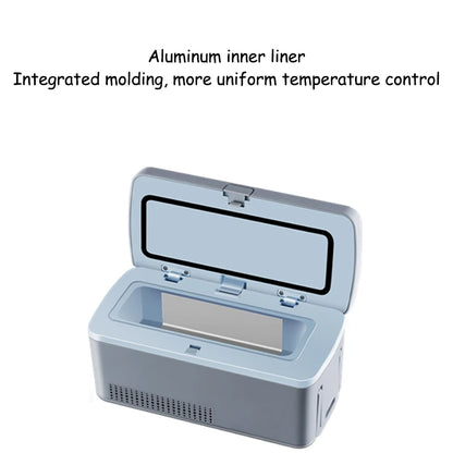 Portable Car Home Small Insulin Refrigeration Box Rechargeable Mini Fridge Cool Box Cooler for Drug Auxin Injection Pen Eye Drop