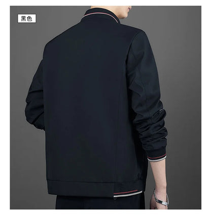 Men's Autumn Fashion Baseball Jackets Long Sleeve Stand Collar Loose Outwears Coats Sport Casual Slim Fit Business Jacket Male