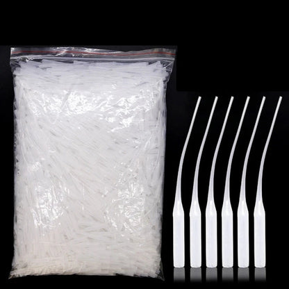 Glue Micro Tip Plastic Glue Bottom Tips Precision Applicator Dropping Tube Nozzle for Glue Extender Precision Applicator Pipette