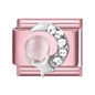 Pink Color Y2K Butterfly Star Bow Rabbit Heart Pendant Italian Charm Links Fit 9mm Stainless Steel Bracelet DIY Making Gifts