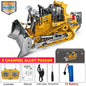 4WD Remote Control Excavator 4x4 Alloy Dump Truck Bulldozer Radio Model RC Car Construction Vehicle with Lights Sound Toy Gift