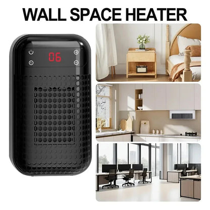 Wall Outlet Heater Plug-in Portable Household Electric Warmer Small Bathroom Heating Fans Home Heater with Remote Control