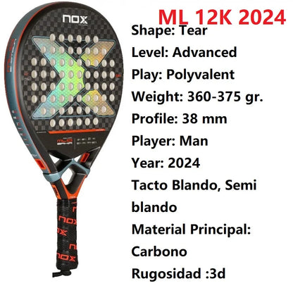 Nox 3D Carbon Fiber Power Racket, Stereo Structure Rebuild Tennis Hit Experience, Immersive Advanced Court, Tech Enabled 2023-26