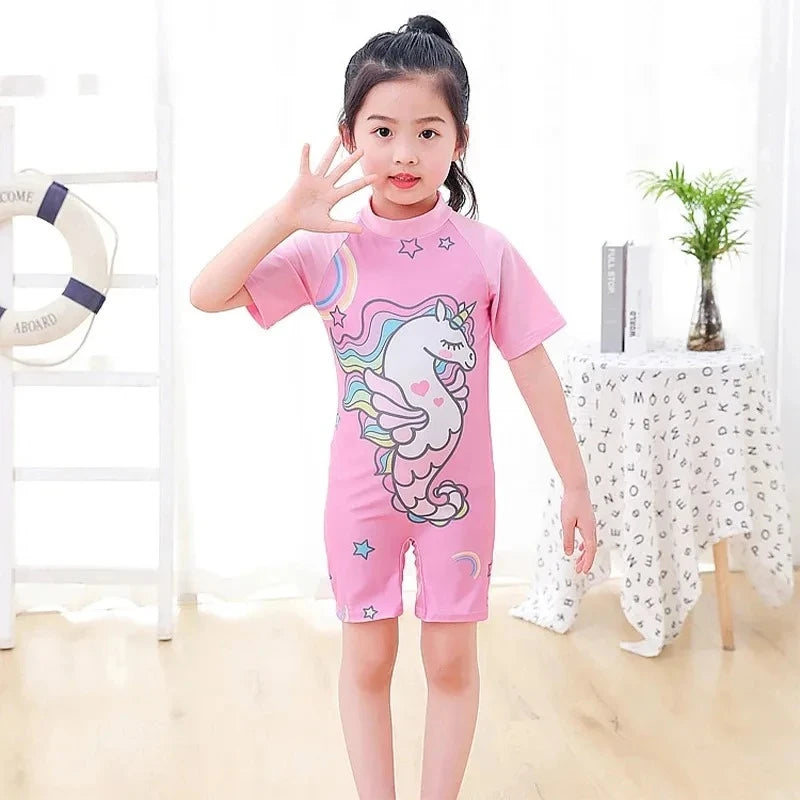 2-10T Summer Kids Boy Swimsuits Vacation Beach Pants Long sleeve Tops with Hat Toddler Sets Fashion Children Surfing Swim Suit