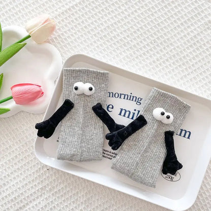 Magnetic Holding Hands Socks Novelty Funny Women Men Couple Socks Valentine's Gifts For Couples,Anniversary,Best Friends,Teens