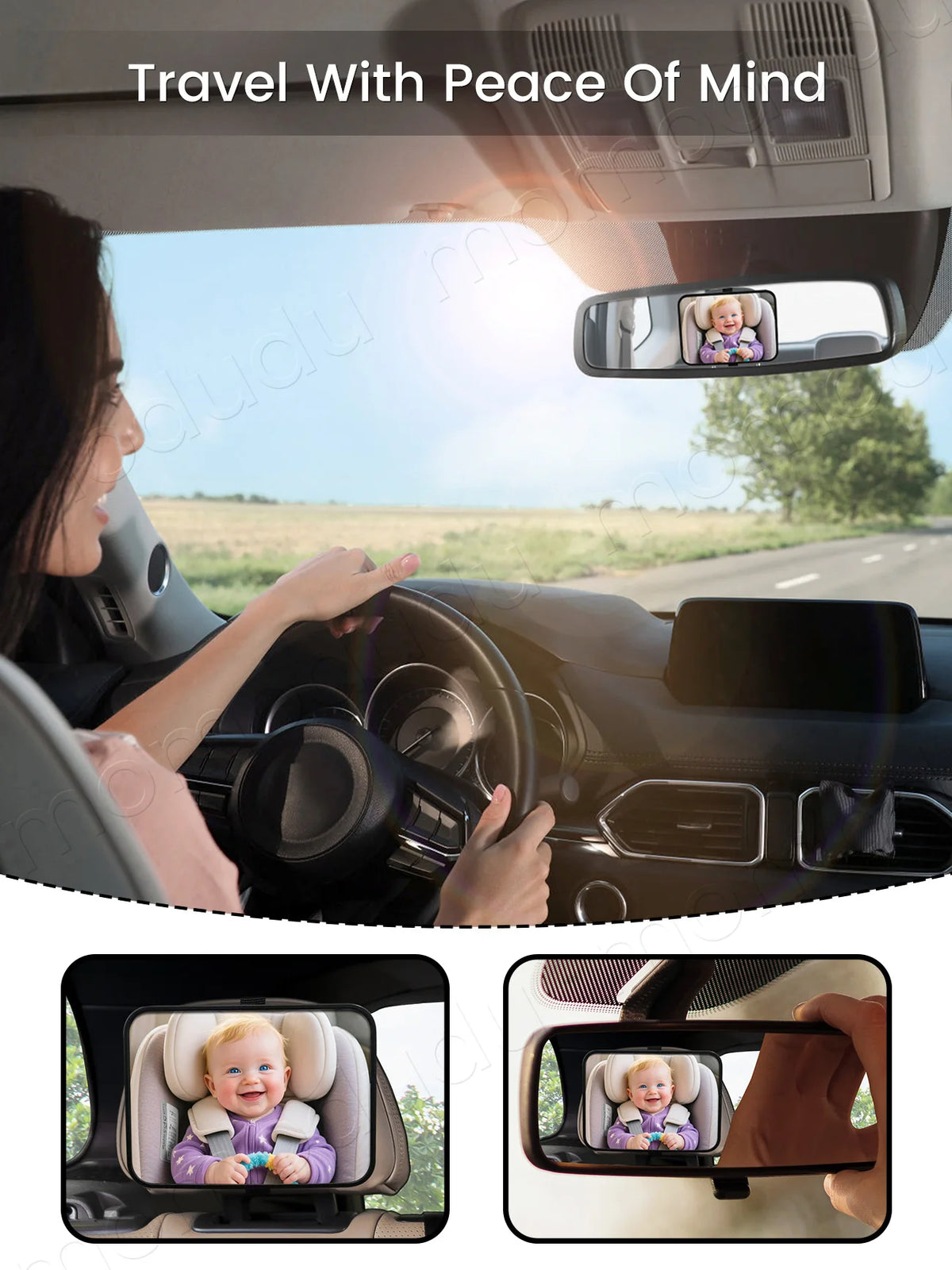 Baby Car Mirror Rearview Infant Child Monitoring Mirror for Vehicle Rear Seat Universal Fit Baby Car Mirror
