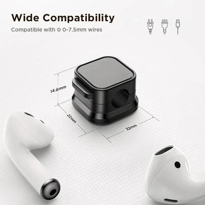 3/6/12Pcs/Set Magnetic Cable Clips Cable Organiser Adjustable Cord Holder Under Desk Organizing Cable Management Holder