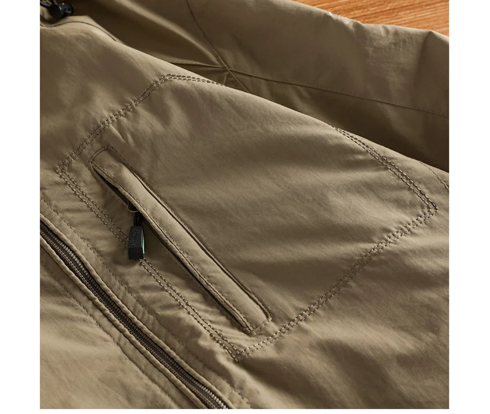 Autumn Men's Hiking Waterproof Jackets Men Outdoor Quick Dry Climbing Hooded Coats Men Sports Breathable Windbreaker Jackets 5XL
