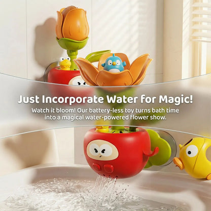 Cute Sprinkler Flower Bath Toy for Toddlers, Interactive Watering Flowering Toy Water Play Water with Suction Cup in Bathtub
