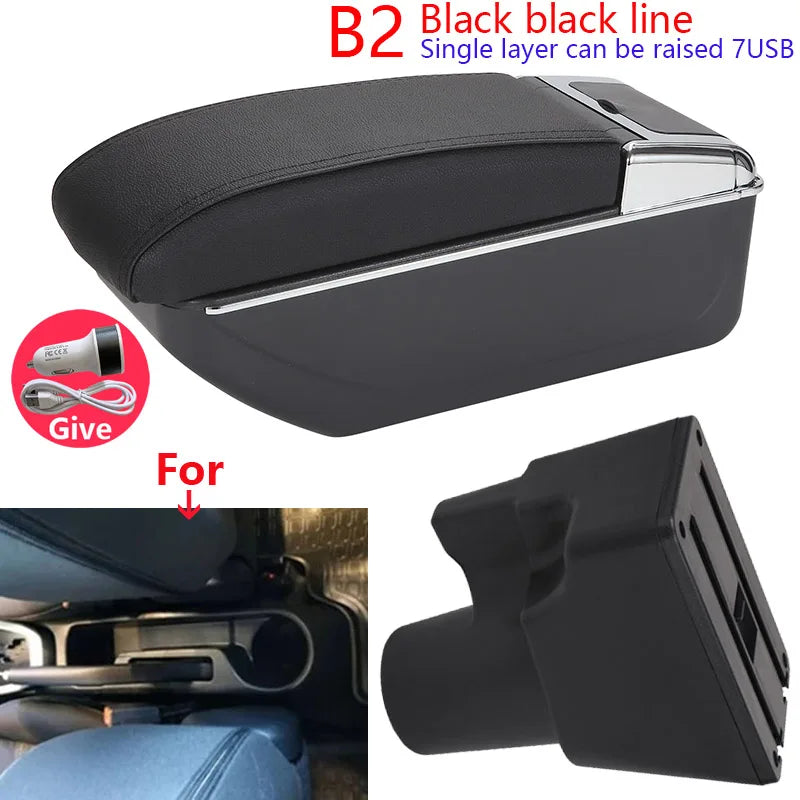 For Kia Picanto Armrest Box For Kia Picanto 3X-Line interior Retrofit parts car accessories Storage box Simple installation
