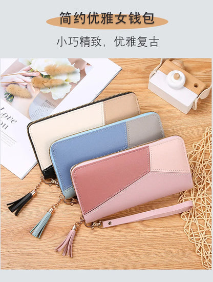 Fashion Zipper Wallets Womens Long Purses Handbags Coin Purse Cards Holder PU Leather Billfold Wallet