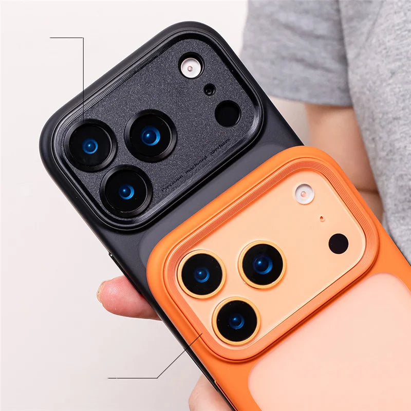 Active Touch Camera Button Matte Armor Case For iPhone 17 Air 16Pro 15 17Pro Max Translucent Hybrid Shockproof Hard Phone Cover