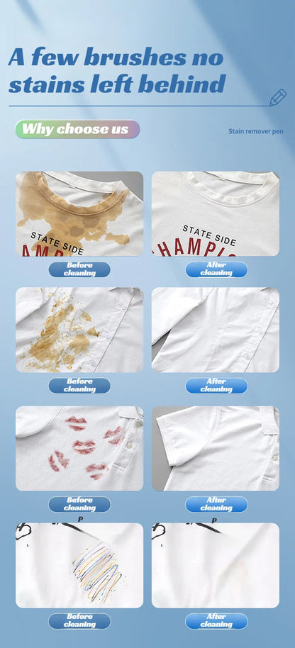 White Clothes Stain Remover Pen Strong Portable Waterless Tant Oil Stain Remover Pen