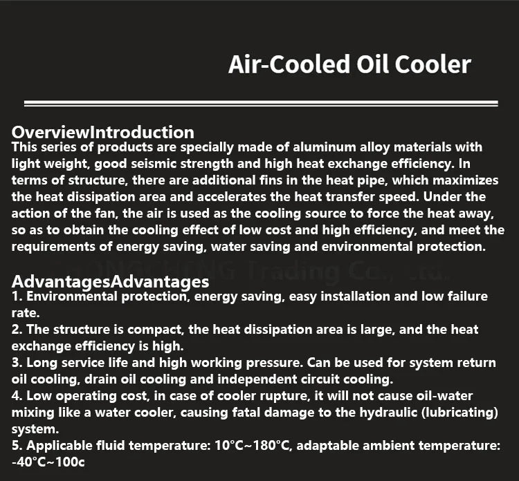60L/min Hydraulic Air Cooler AH0608T-CA Hot Selling Hardware Tools Fan Air Cooling Oil Cooling Machine 110v 220v 24v 12v 380v