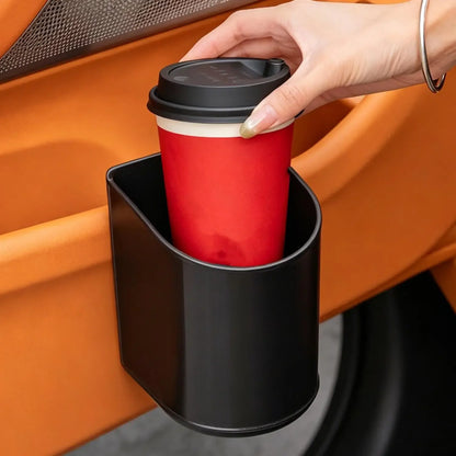 1/2pcs Car Multifunctional Cup Holder Trash Bin Door Seat Back Mount Black Plastic Organizer Auto Storage Box Accessories