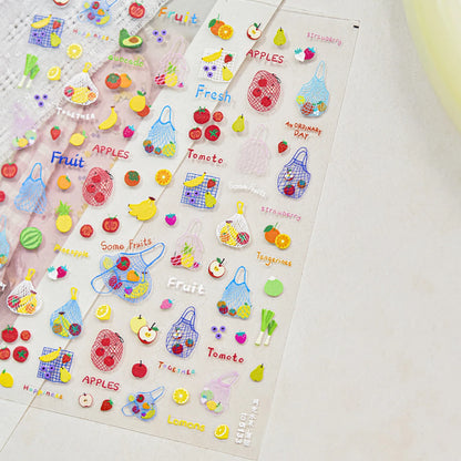Colorful 5D Happy Birthday Nail Art Sticker Cake Candle Numbers Musical Note Cute Bear Stars Cherry Self Adhesive Manicure Decal