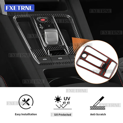 For Cupra Formentor 2020 2021 2022 2023 2024 2025 2026 Seat Leon MK4 Cupra Leon Carbon Fiber Style Automatic Car Gear ABS Trim