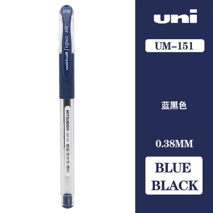 Japan Uni UM-151 Gel Pen 0.38mm Bullet Tip Writing Smooth Student Notes Special School Supplies 20 Colors Available Stationery