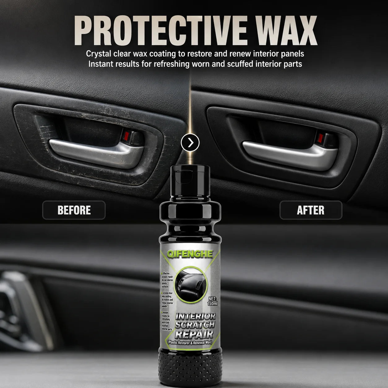 150g 2-in-1 Plastic & Rubber Restorer Paste, Multi-Purpose Car Interior Exterior Care Cream, Scratch Remover Anti-Aging Fade Pre