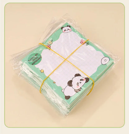 200sheets Panda Memo Pads Cute Animal Note Pads No Adhesive for Students Aesthetic Office School Supplies Bulk Notebook Labels